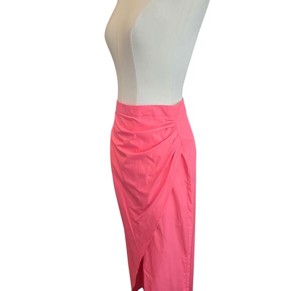 Women's Asos Pink Asymmetrical Slit Skirt Sz. US 8 - Picture 2 of 6